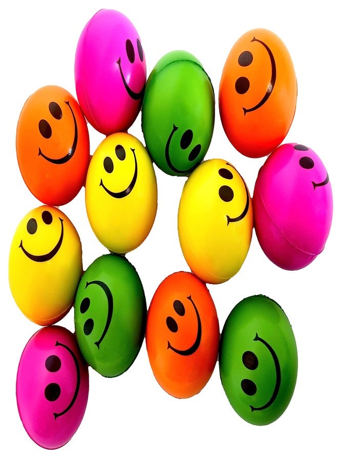 Dondor Smile Face Squishy Squashy Stress Balls (12 Piece Pack) - Image 1